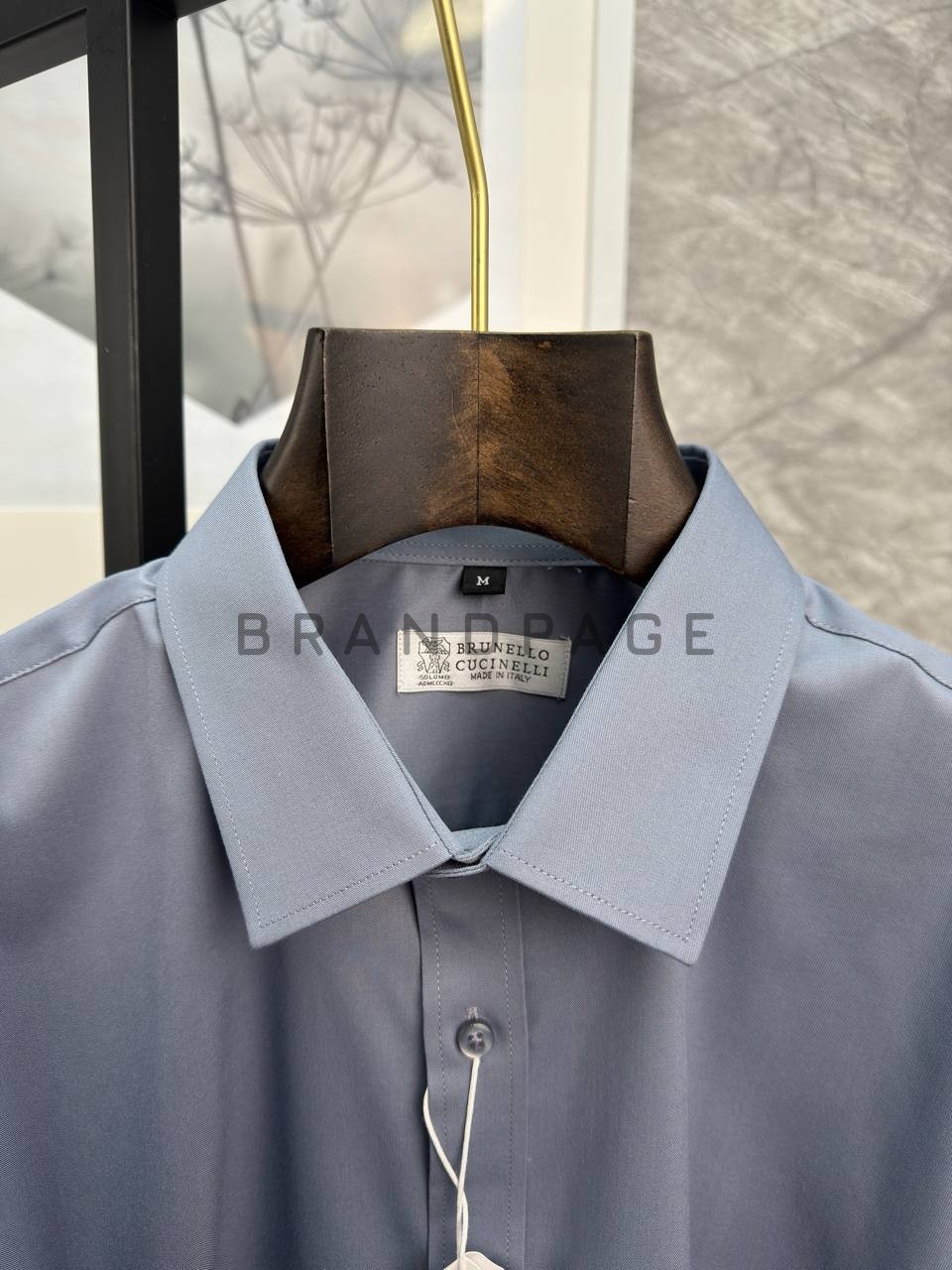 Рубашка хлопковая Brunello Cucinelli BPLUX12999 Рубашка хлопковая Brunello Cucinelli BPLUX12999