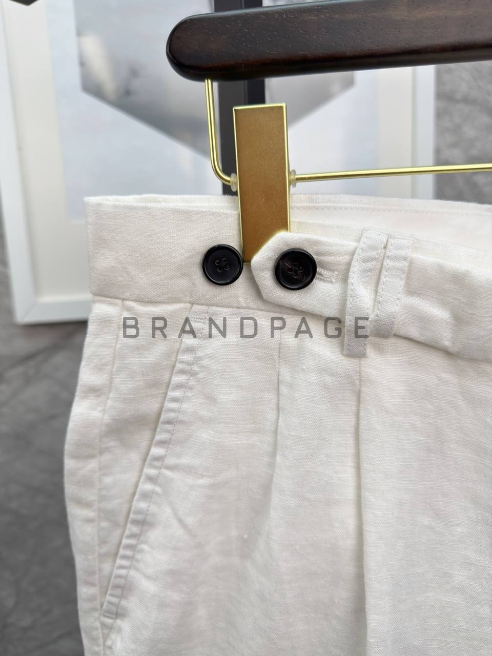 Брюки из льна Brunello Cucinelli BPLUX13030 Брюки из льна Brunello Cucinelli BPLUX13030