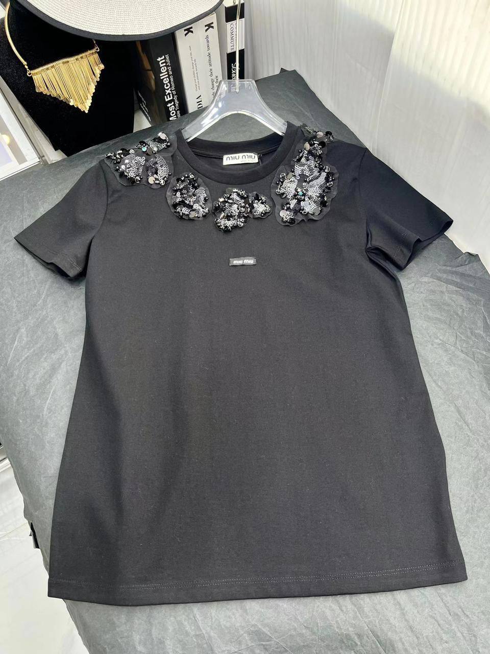 Премиальная футболка Miu Miu BP-27484 Премиальная футболка Miu Miu BP-27484