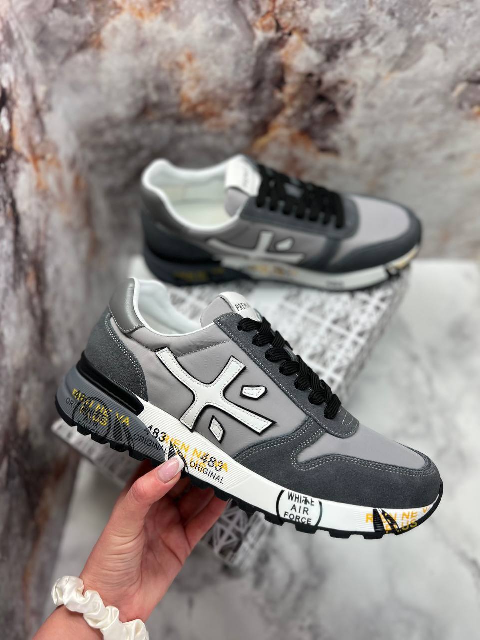 Premiata серые кроссовки BP-29631 Premiata серые кроссовки BP-29631