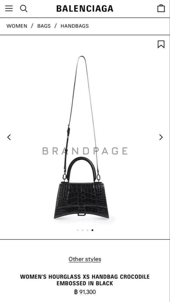 Женская кожаная сумка Balenciaga Hourglass XS BPLUX12575 Женская кожаная сумка Balenciaga Hourglass XS BPLUX12575