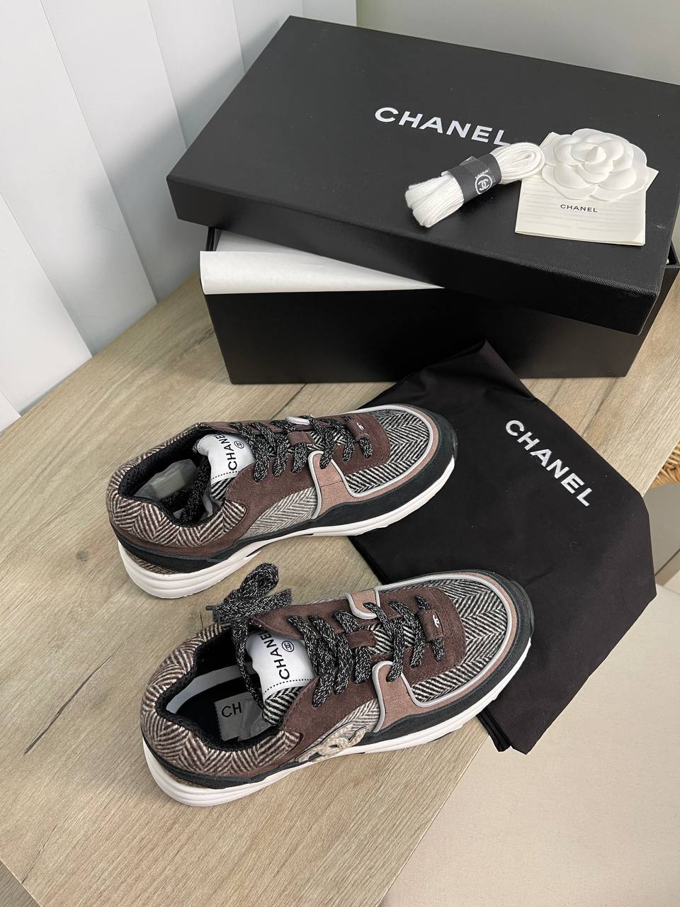 Комбинированные премиум кроссовки Chanel BP-23529 Комбинированные премиум кроссовки Chanel BP-23529