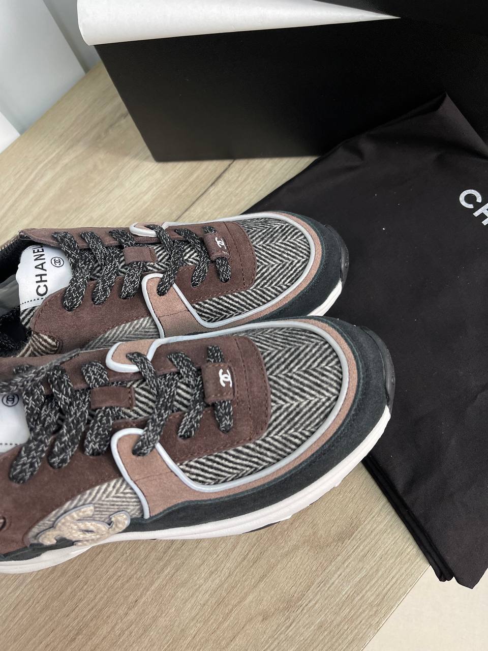 Комбинированные премиум кроссовки Chanel BP-23529 Комбинированные премиум кроссовки Chanel BP-23529