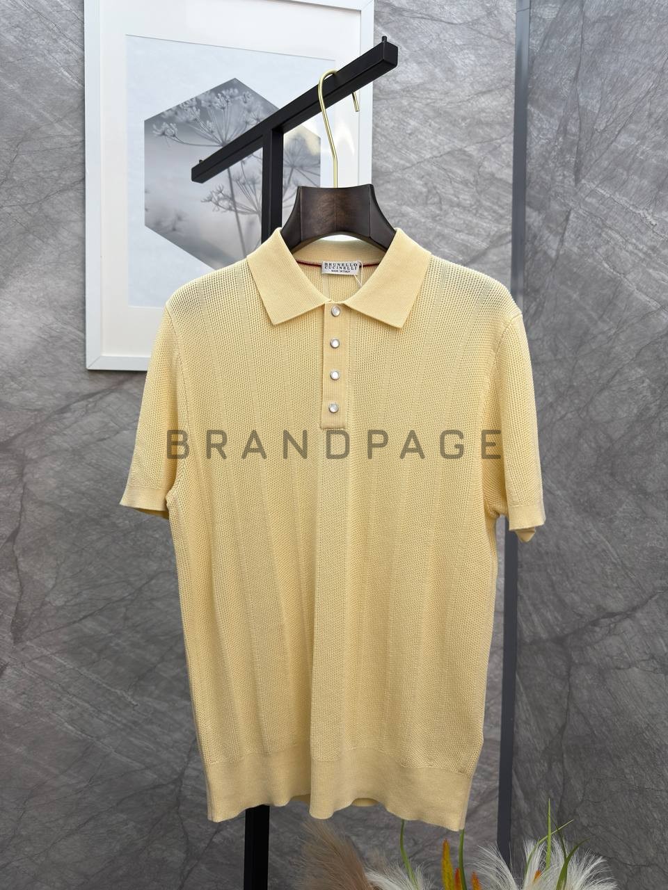 Поло из лиоцела Brunello Cucinelli BPLUX13012