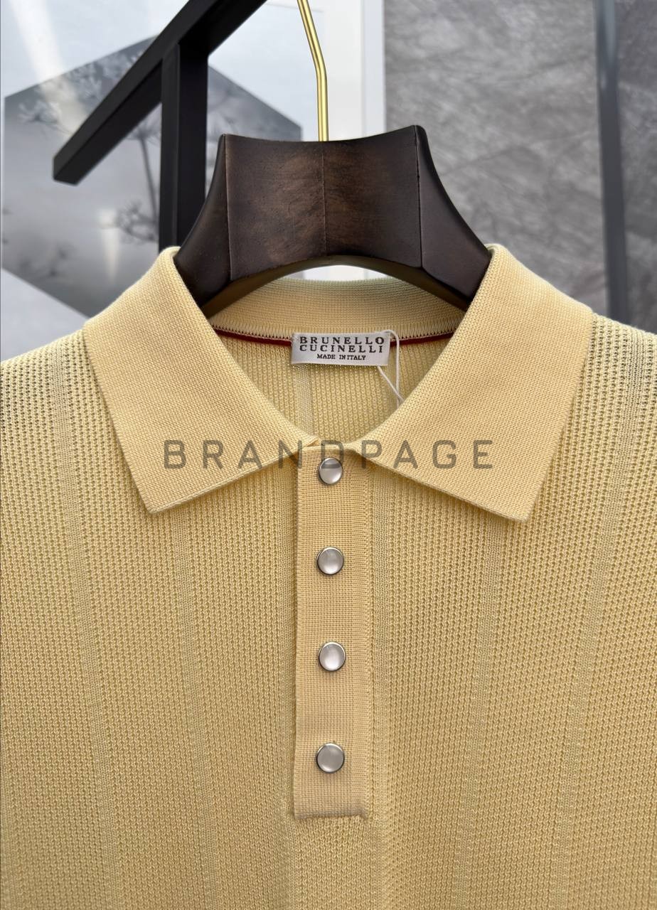 Поло из лиоцела Brunello Cucinelli BPLUX13012