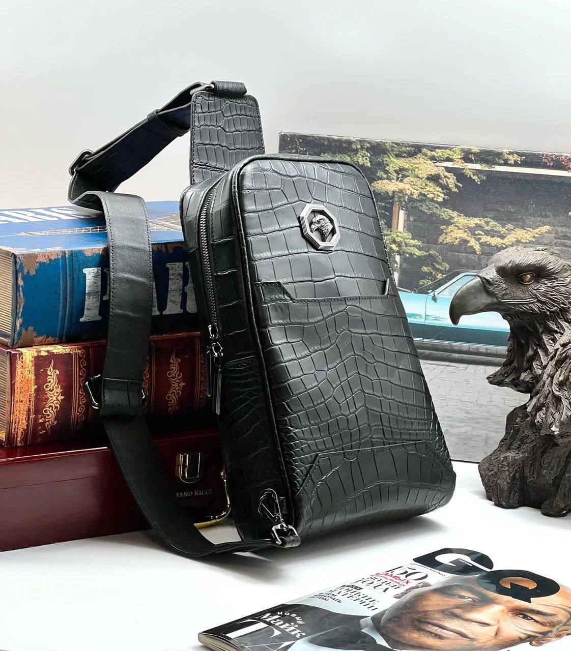 Кожаный слинг-сумка крокодил Stefano Ricci BP-51280 Кожаный слинг-сумка крокодил Stefano Ricci BP-51280