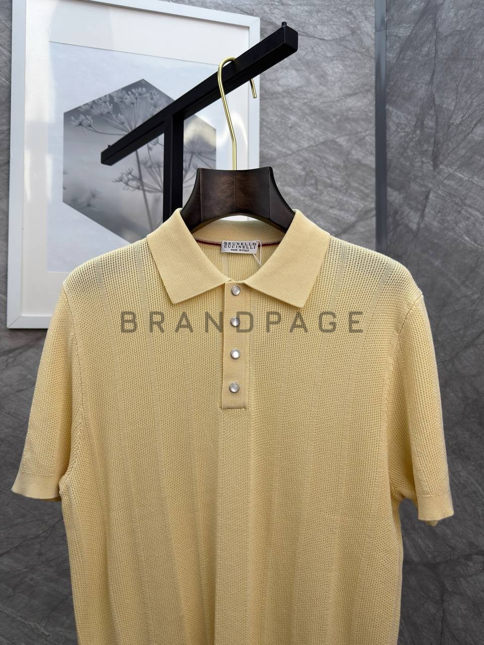 Поло из лиоцела Brunello Cucinelli BPLUX13012