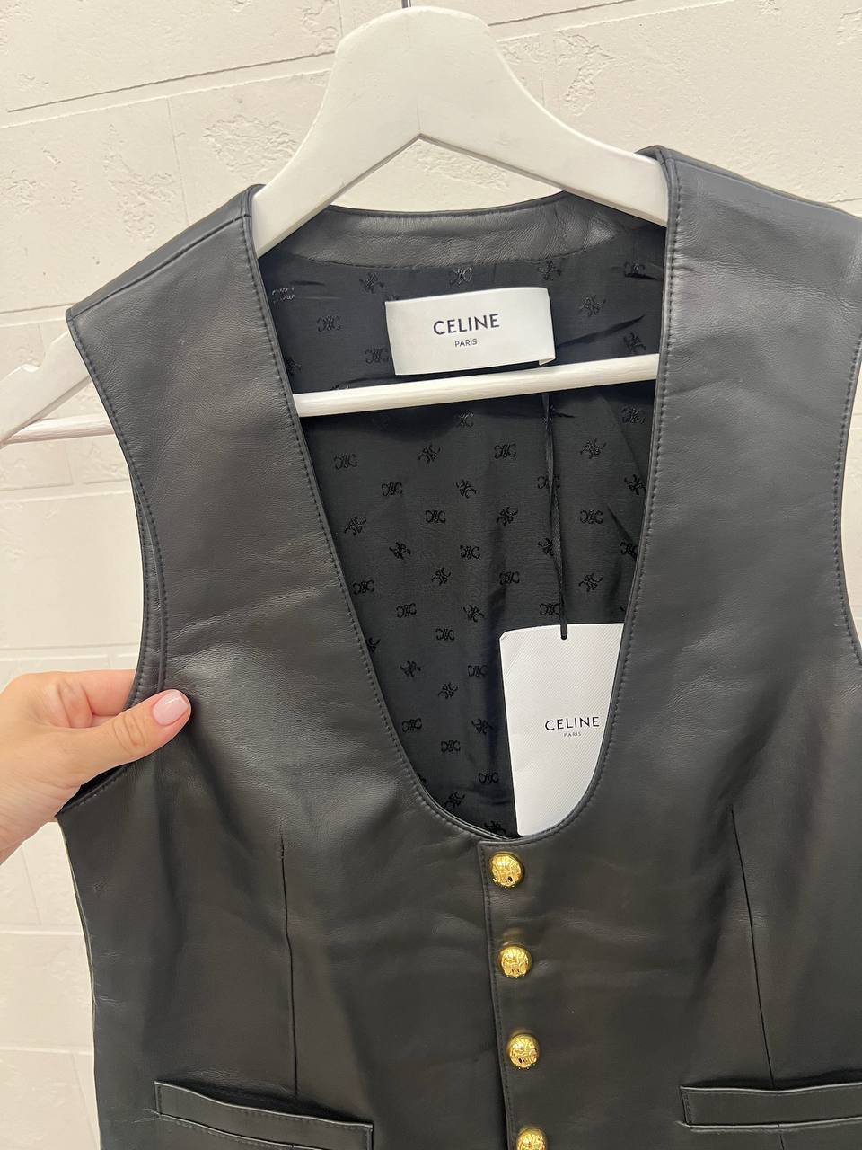 Кожаный жилет премиум Celine BP-37126 Кожаный жилет премиум Celine BP-37126