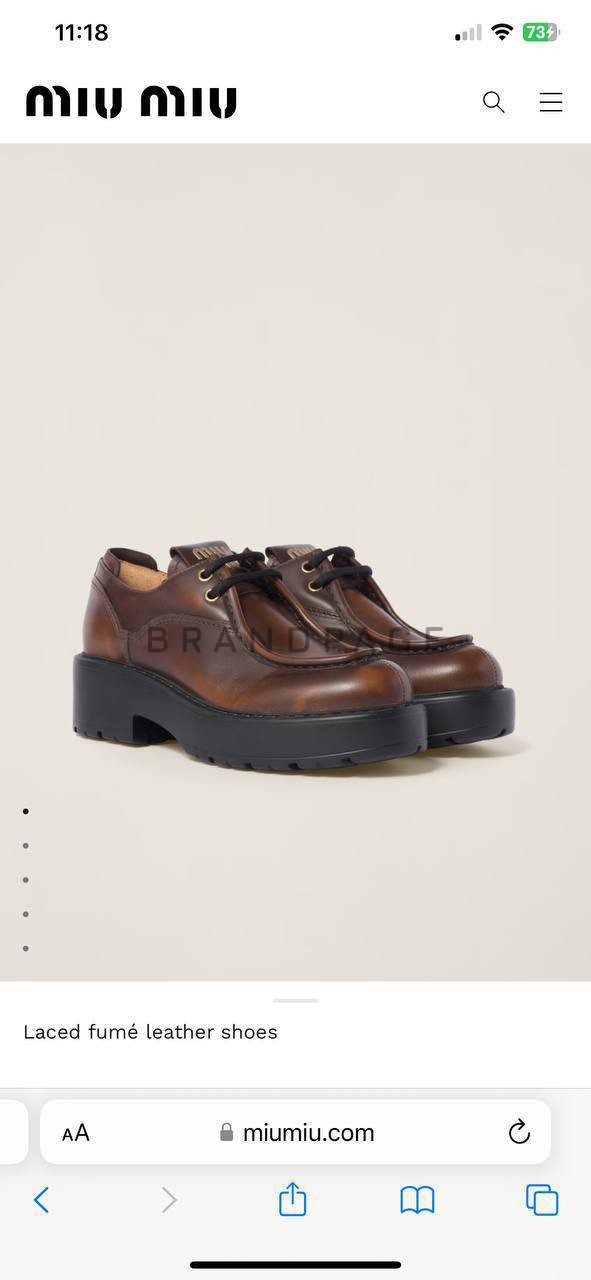 Женские кожаные лоферы Miu Miu BPLUX12465 Женские кожаные лоферы Miu Miu BPLUX12465