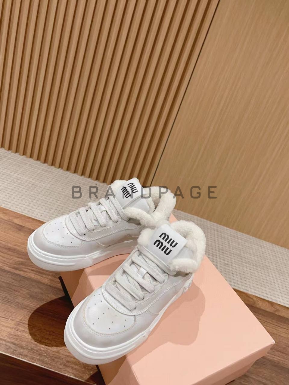 Кроссовки с мехом Miu Miu BPLUX12479 Кроссовки с мехом Miu Miu BPLUX12479