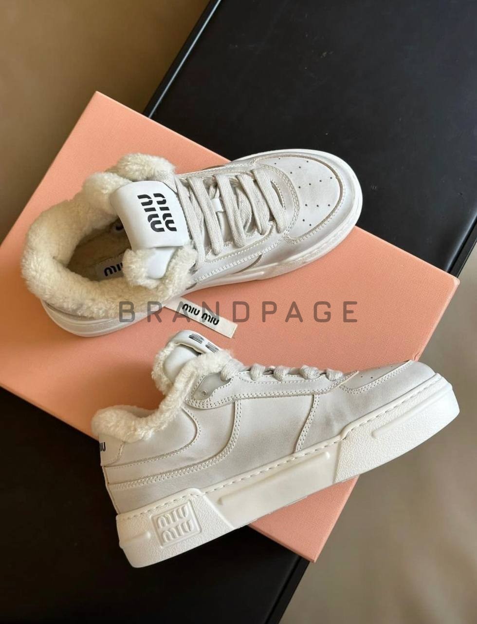 Кроссовки с мехом Miu Miu BPLUX12479 Кроссовки с мехом Miu Miu BPLUX12479