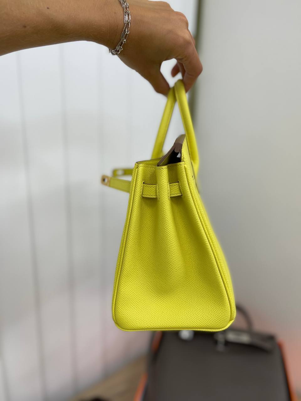 Сумка женская коллекционная Hermes Birkin 25 cm, Epsom Color Soufre BP-15589 Сумка женская коллекционная Hermes Birkin 25 cm, Epsom Color Soufre BP-15589