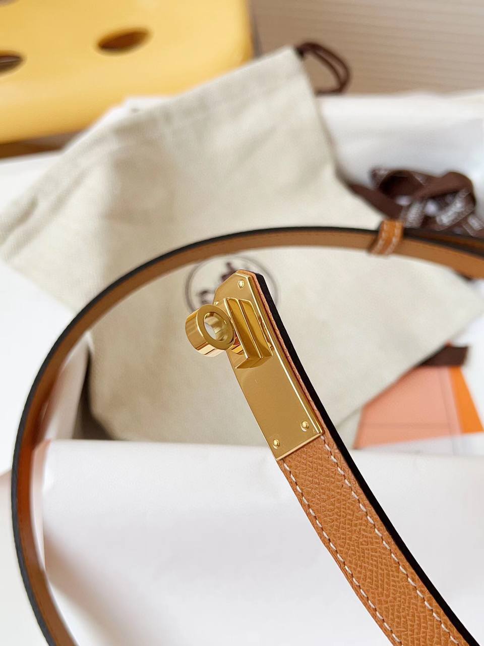 Эксклюзивный ремень светло-коричневый Kelly Hermes BP-140599 Эксклюзивный ремень светло-коричневый Kelly Hermes BP-140599