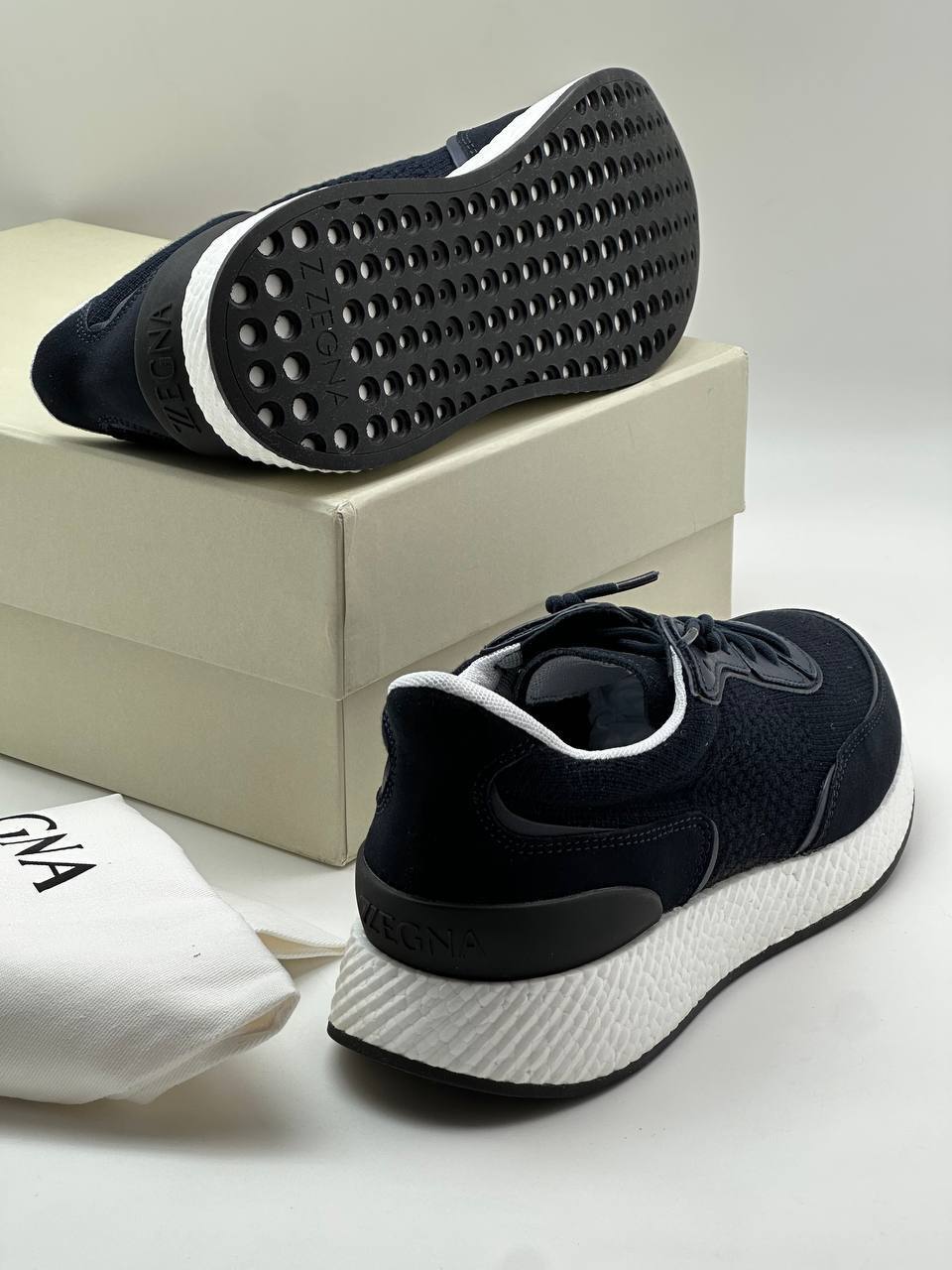 Черные кроссовки ZEGNA BP-35970 Черные кроссовки ZEGNA BP-35970