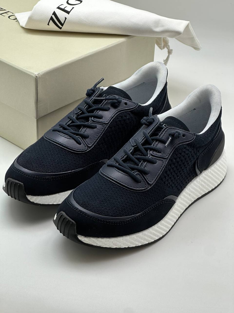 Черные кроссовки ZEGNA BP-35970 Черные кроссовки ZEGNA BP-35970