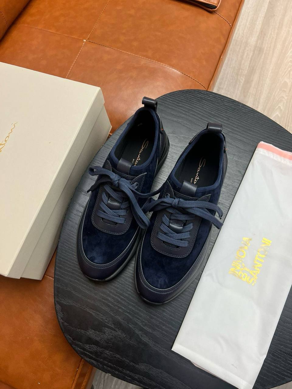 Синие кроссовки от Santoni BP-46985 Синие кроссовки от Santoni BP-46985