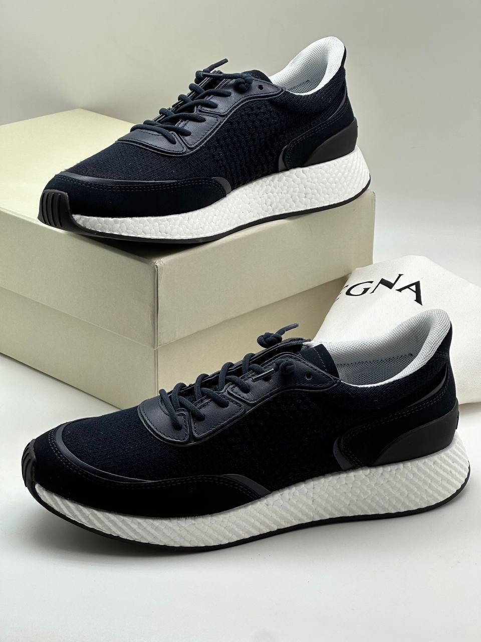 Черные кроссовки ZEGNA BP-35970 Черные кроссовки ZEGNA BP-35970