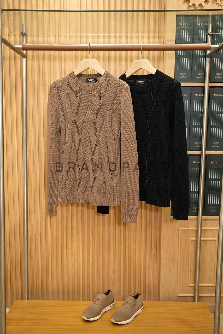 Вязаный свитер из льна и хлопка Kiton BPLUX5527 Вязаный свитер из льна и хлопка Kiton BPLUX5527