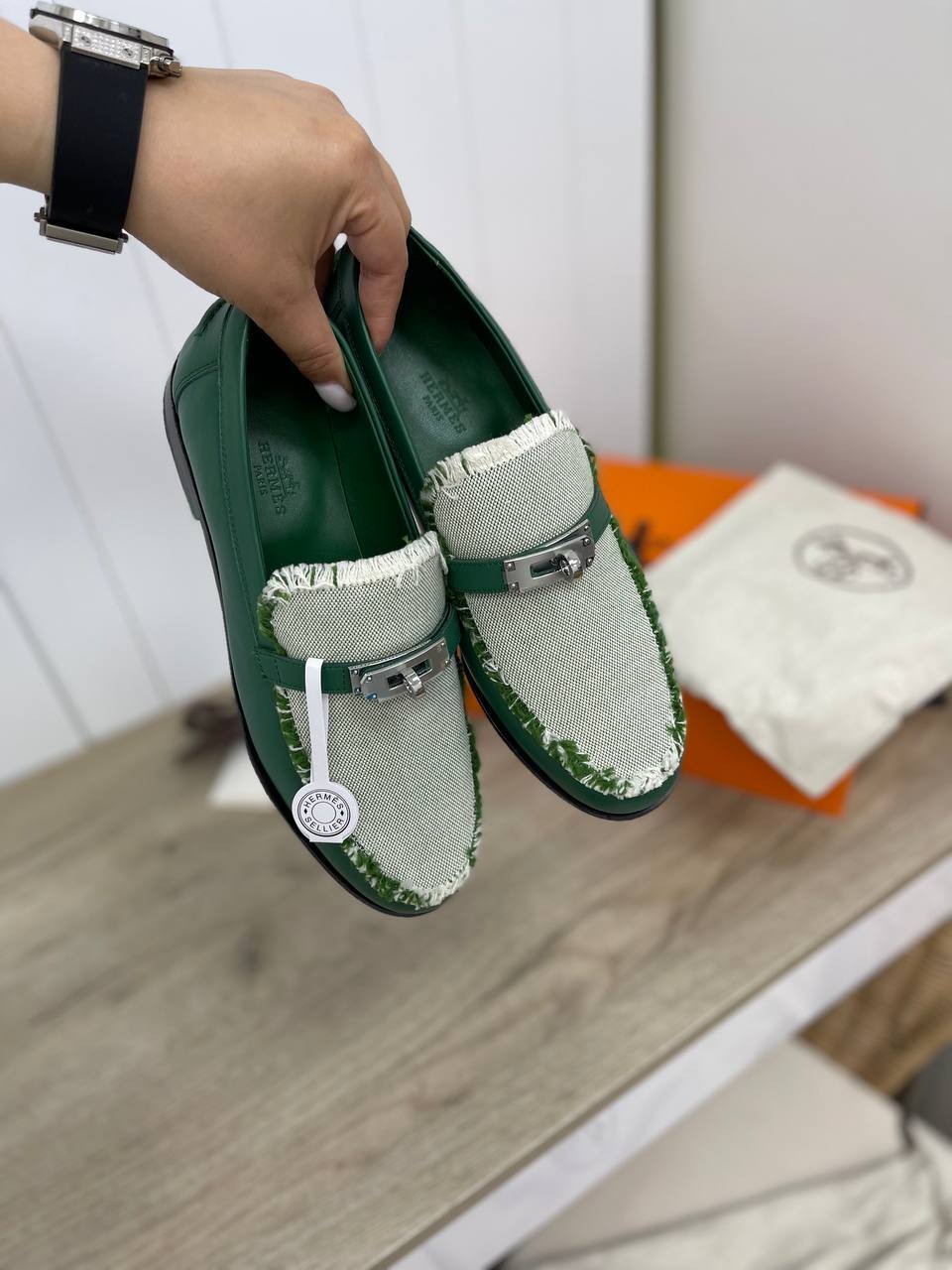 Люкс туфли Hermes BP-34158 Люкс туфли Hermes BP-34158