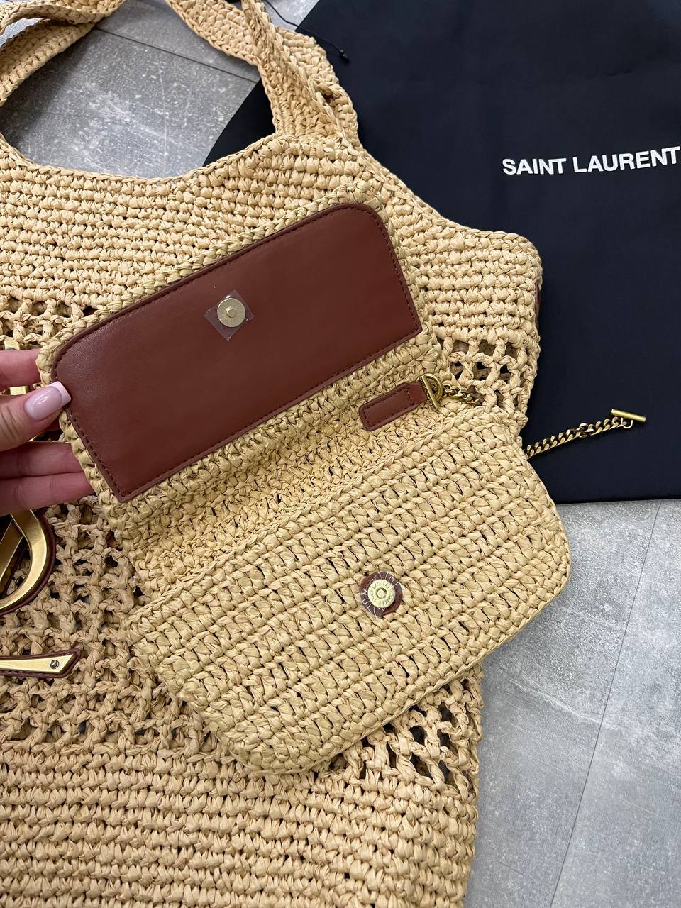 Песочная женская сумка Yves Saint Laurent BP-49299 Песочная женская сумка Yves Saint Laurent BP-49299