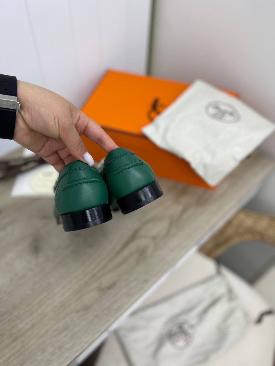 Люкс туфли Hermes BP-34158 Люкс туфли Hermes BP-34158