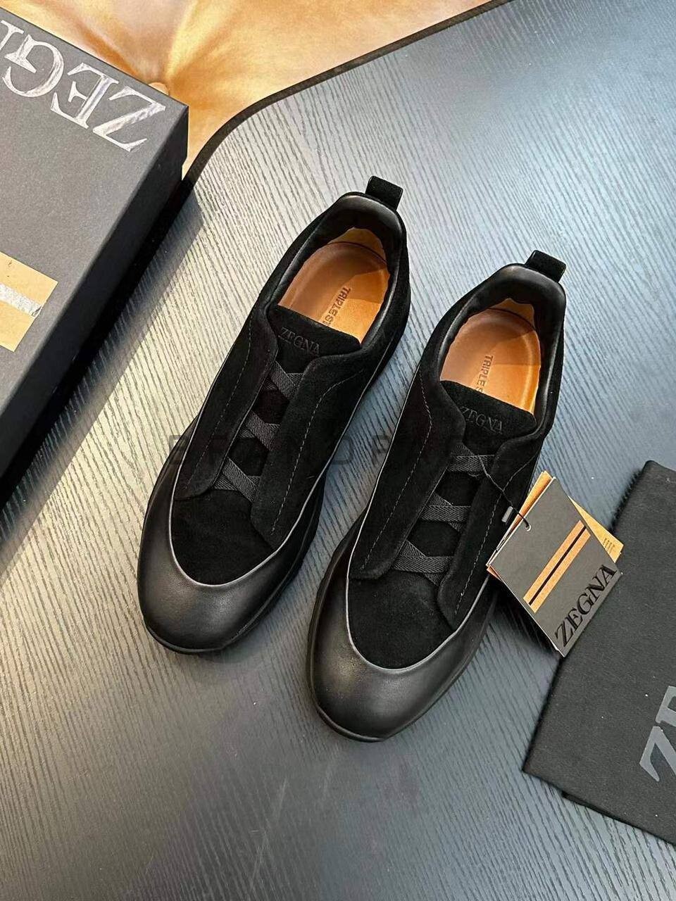 Кроссовки из натуральной замши и кожи Zegna BPLUX5401 Кроссовки из натуральной замши и кожи Zegna BPLUX5401