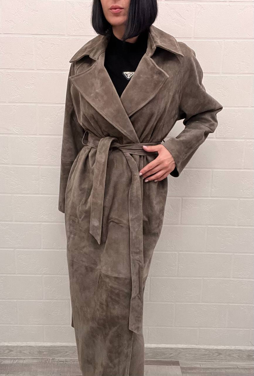 Коллекционный замшевый плащ The Row BP-53071 Коллекционный замшевый плащ The Row BP-53071