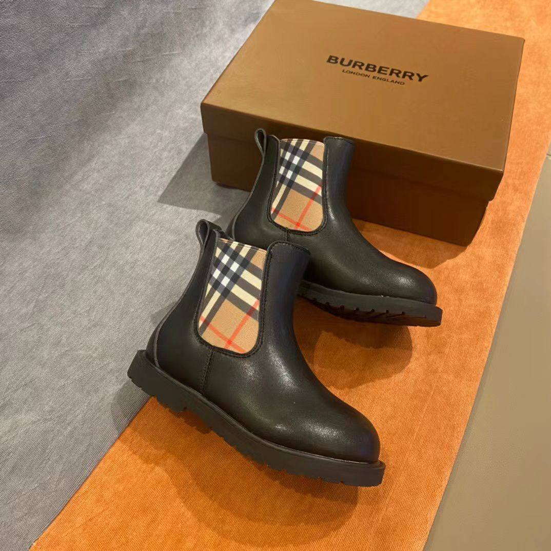 Ботинки кожаные Burberry премиум BP-25441 Ботинки кожаные Burberry премиум BP-25441