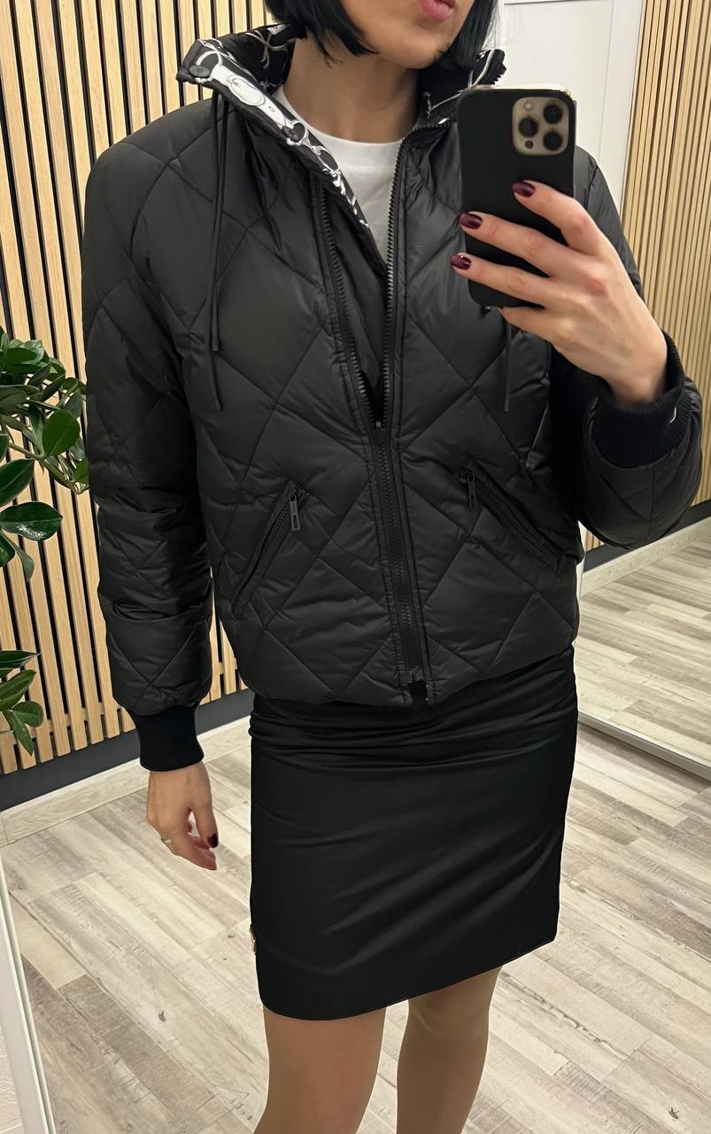 Двухсторонний коллекционный пуховик Hermes BP-46407 Двухсторонний коллекционный пуховик Hermes BP-46407