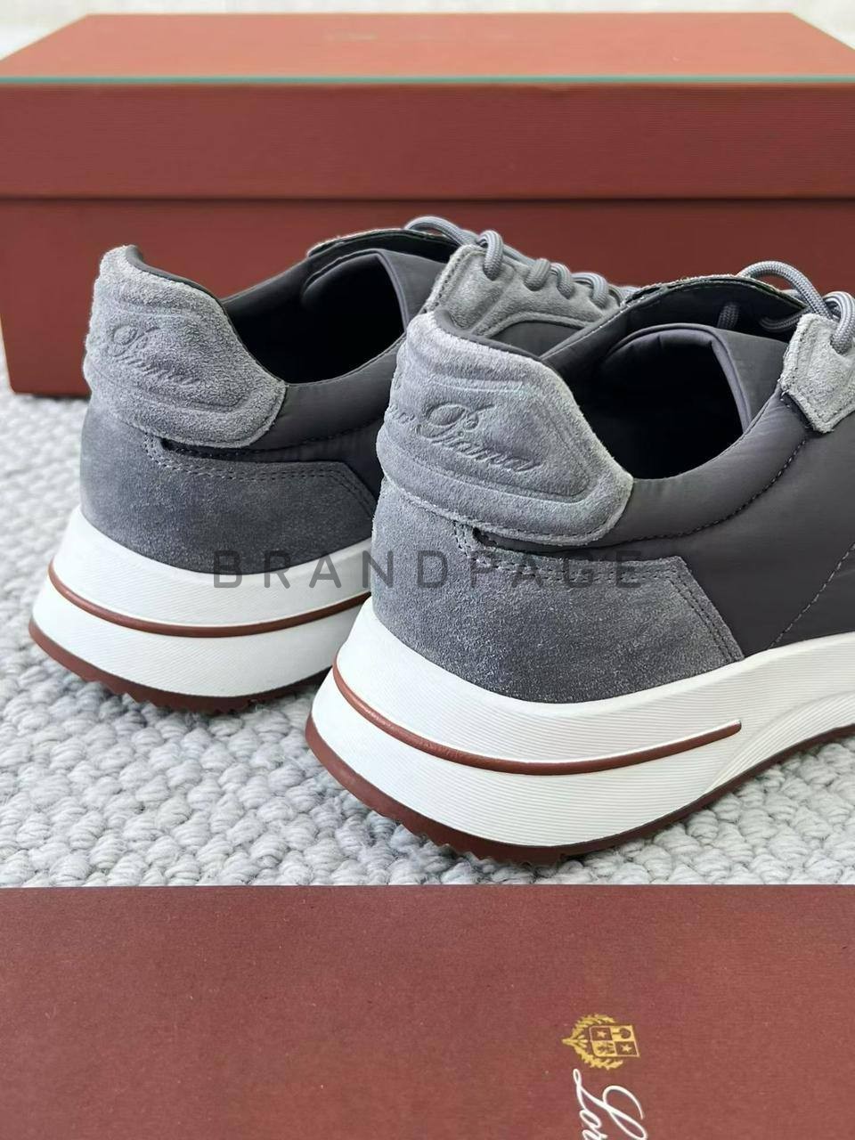 Кроссовки из замши и микрофибры Loro Piana BPLUX12666 Кроссовки из замши и микрофибры Loro Piana BPLUX12666