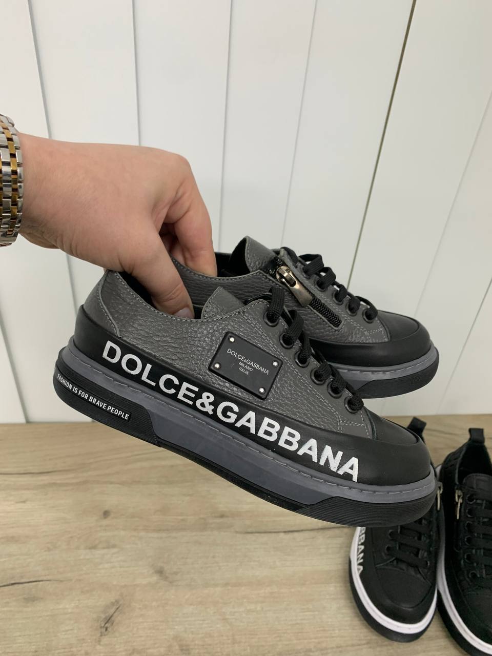 Лимитированные кожаные кеды Dolce & Gabbana Лимитированные кожаные кеды Dolce & Gabbana