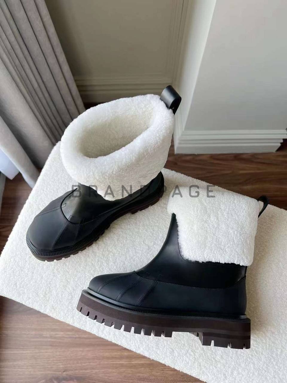 Женские ботинки из меха Loro Piana Regent BPLUX12523 Женские ботинки из меха Loro Piana Regent BPLUX12523