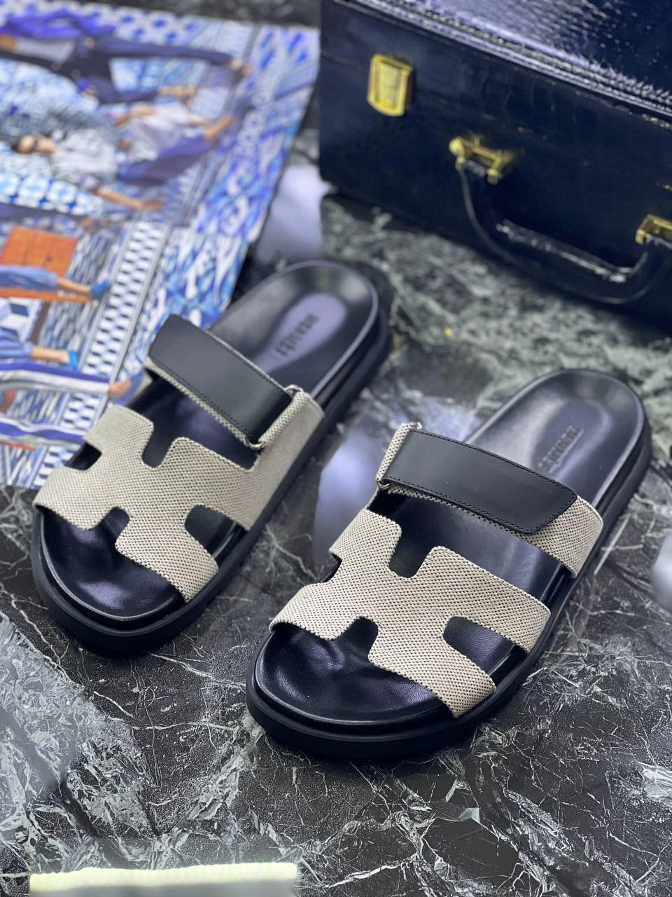 Классические шлепанцы Hermes BP-38561 Классические шлепанцы Hermes BP-38561