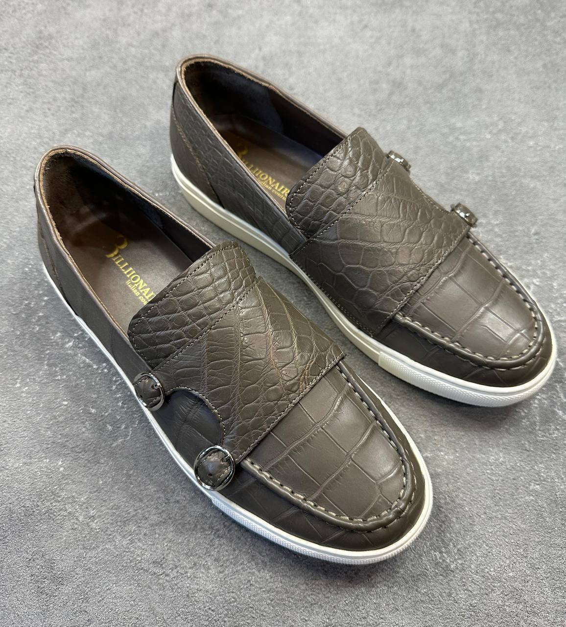 Стильные слипоны из кожи крокодила Billionaire BP-48746 Стильные слипоны из кожи крокодила Billionaire BP-48746