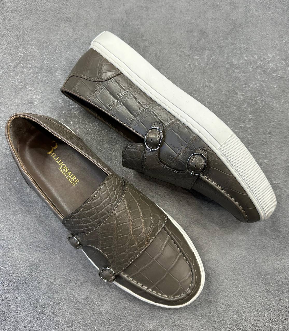 Стильные слипоны из кожи крокодила Billionaire BP-48746 Стильные слипоны из кожи крокодила Billionaire BP-48746