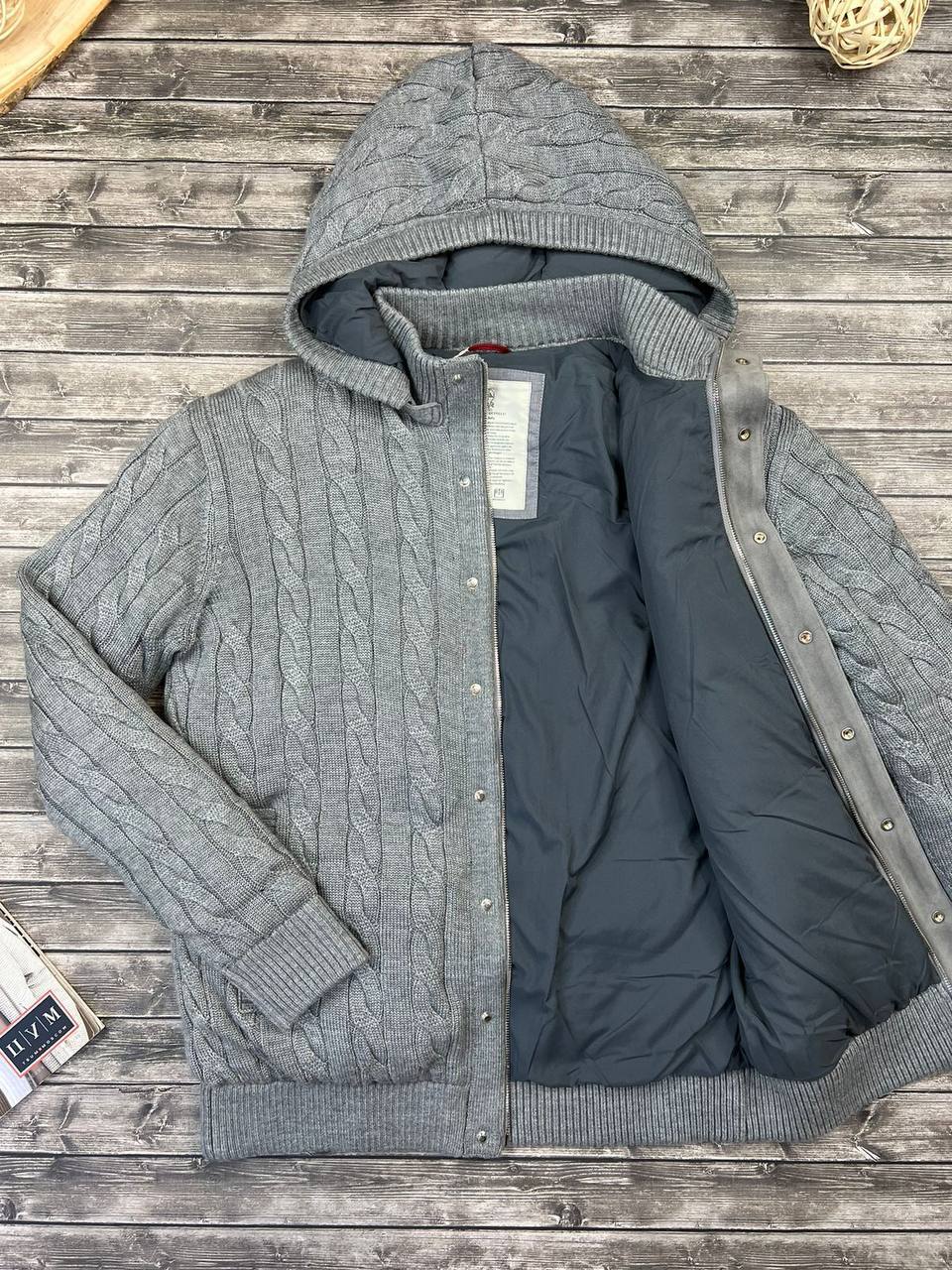 Модная куртка-кардиган вязанного типа BC BP-25911 Модная куртка-кардиган вязанного типа BC BP-25911