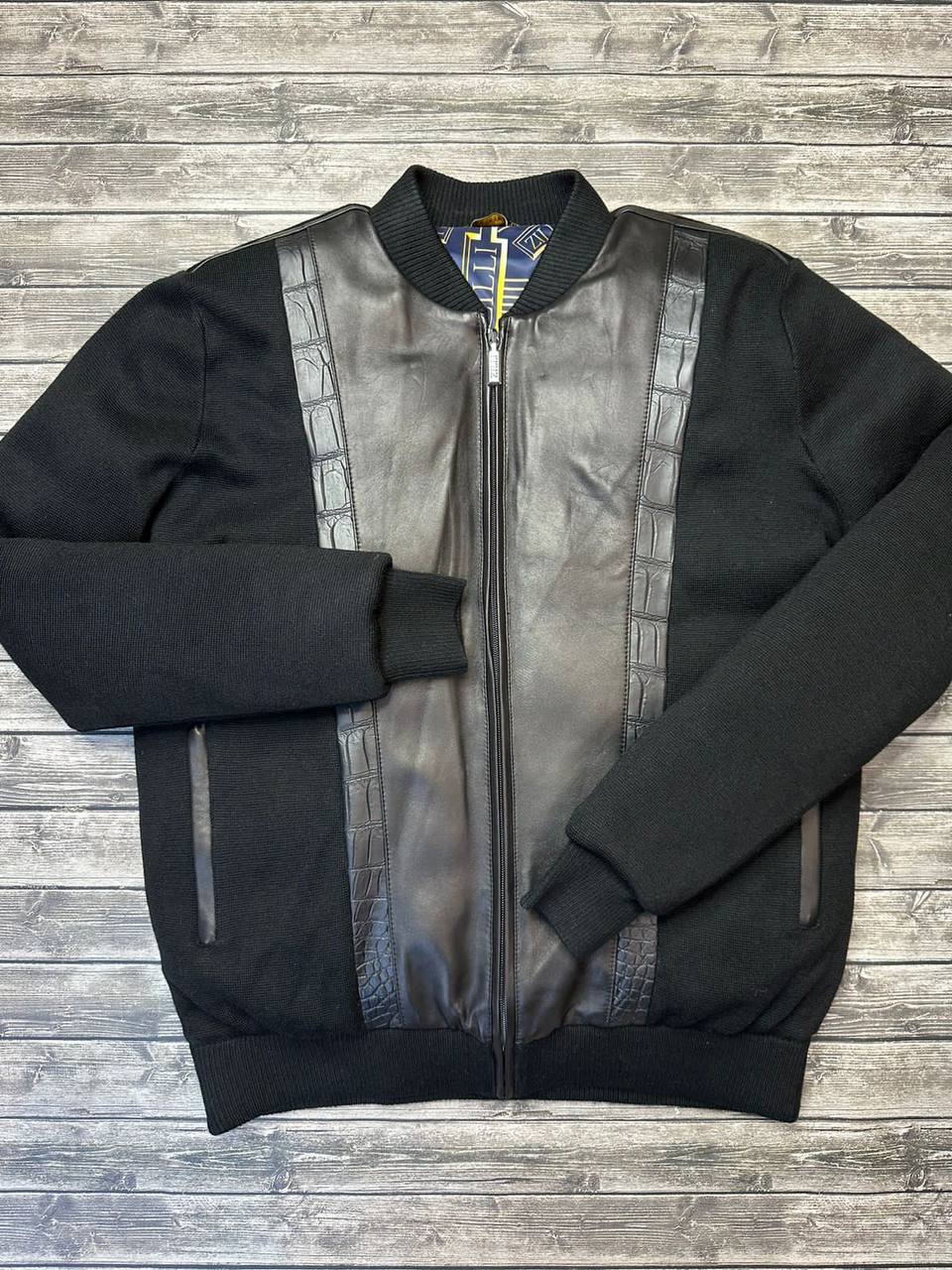 Куртка на синтепоне с крокодиловой кожей Zilli BP-23541 Куртка на синтепоне с крокодиловой кожей Zilli BP-23541