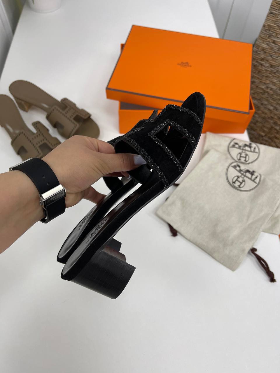 Сандалии трендовые Hermes BP-32726 Сандалии трендовые Hermes BP-32726