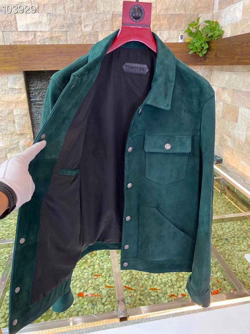 Куртка зеленая замшевая Tom Ford BP-18469 Куртка зеленая замшевая Tom Ford BP-18469