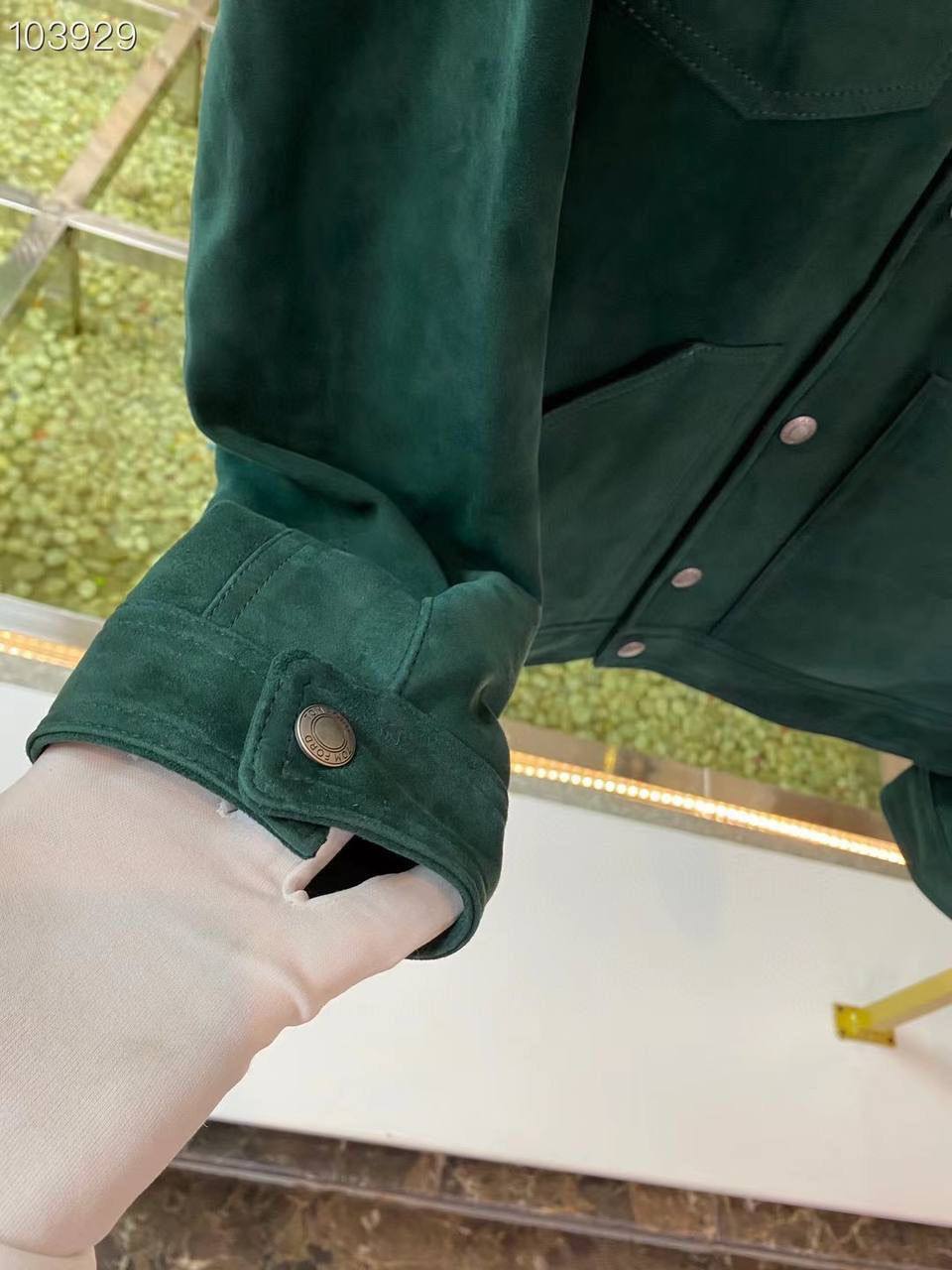 Куртка зеленая замшевая Tom Ford BP-18469 Куртка зеленая замшевая Tom Ford BP-18469