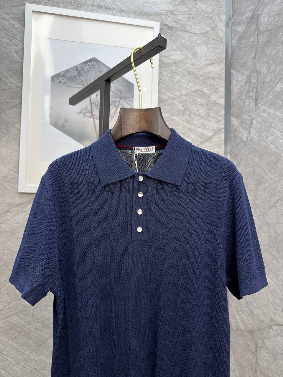 Поло из лиоцела и хлопка Brunello Cucinelli BPLUX13001