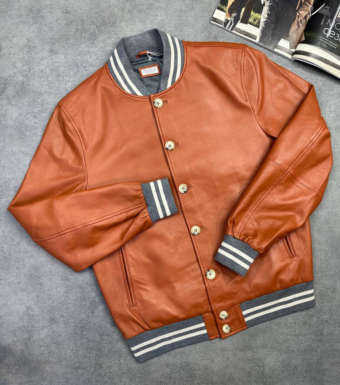 Кожаный бомбер BC BP-49606 Кожаный бомбер BC BP-49606