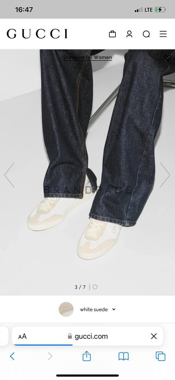 Женские кожаные кроссовки Gucci BPLUX12447 Женские кожаные кроссовки Gucci BPLUX12447