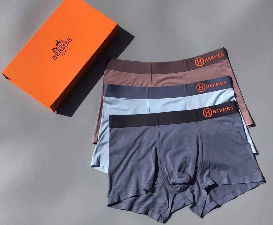 Тройной набор повседневных боксеров Hermes BP-35530 Тройной набор повседневных боксеров Hermes BP-35530