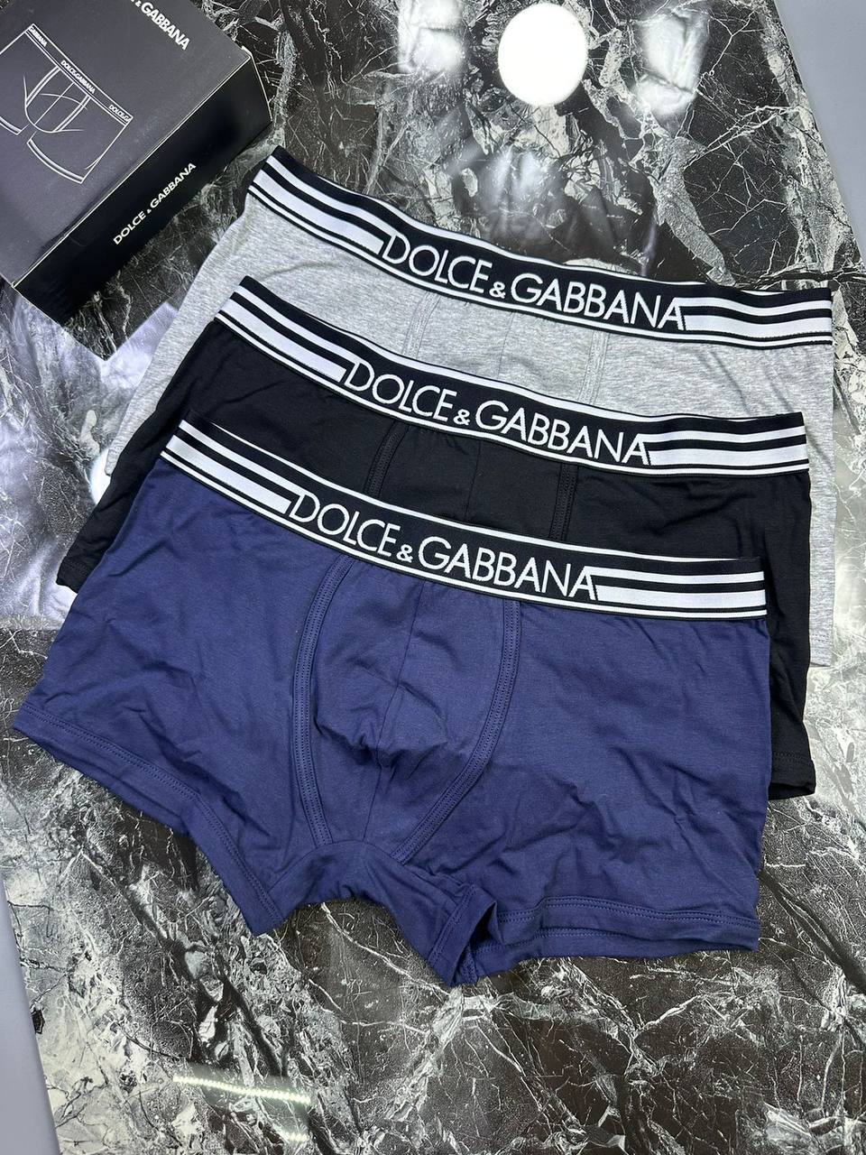 Набор из трех боксеров с лого Dolce & Gabbana BP-40865 Набор из трех боксеров с лого Dolce & Gabbana BP-40865