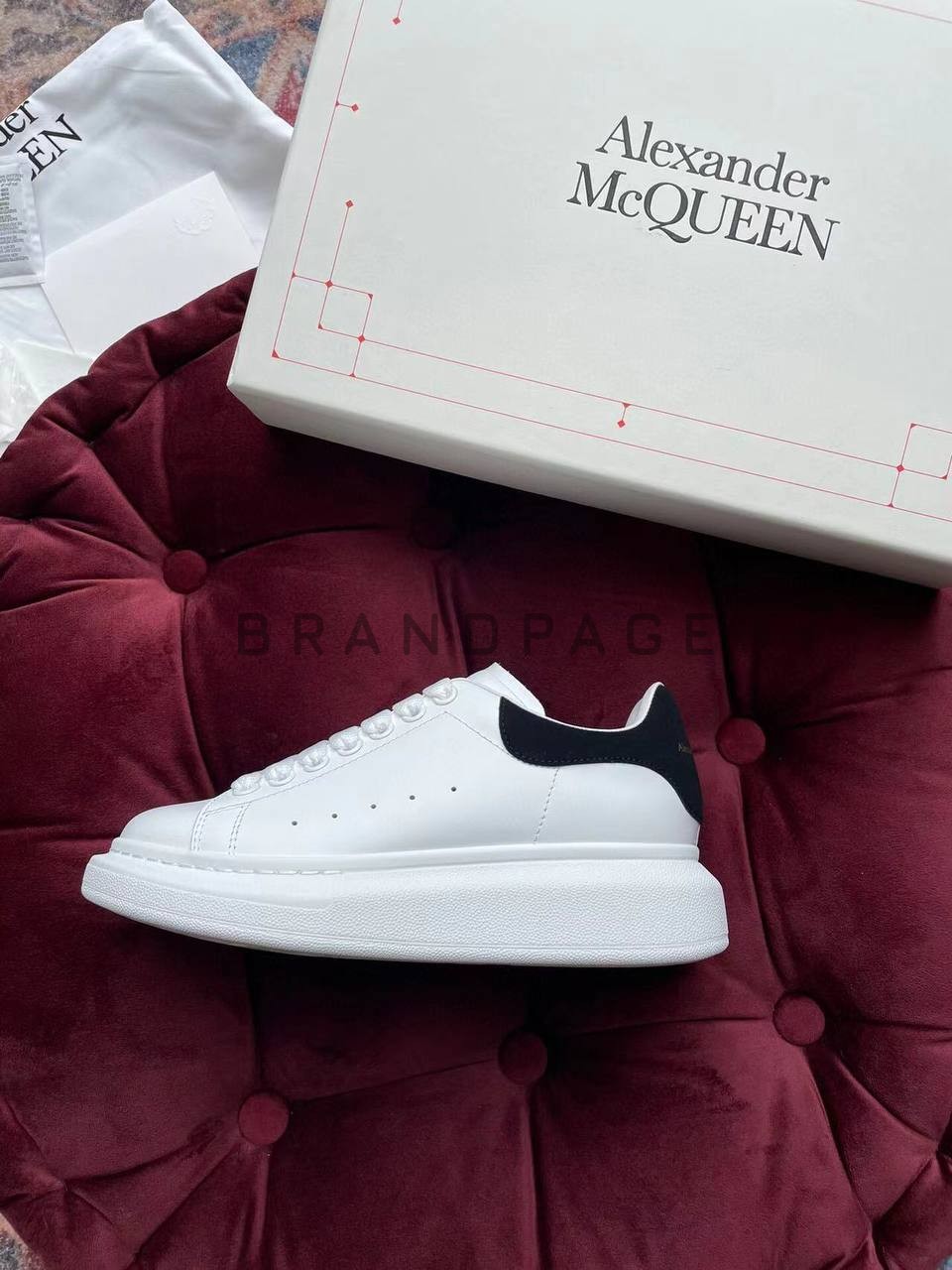 Кожаные кроссовки Alexander McQueen BPLUX12494 Кожаные кроссовки Alexander McQueen BPLUX12494