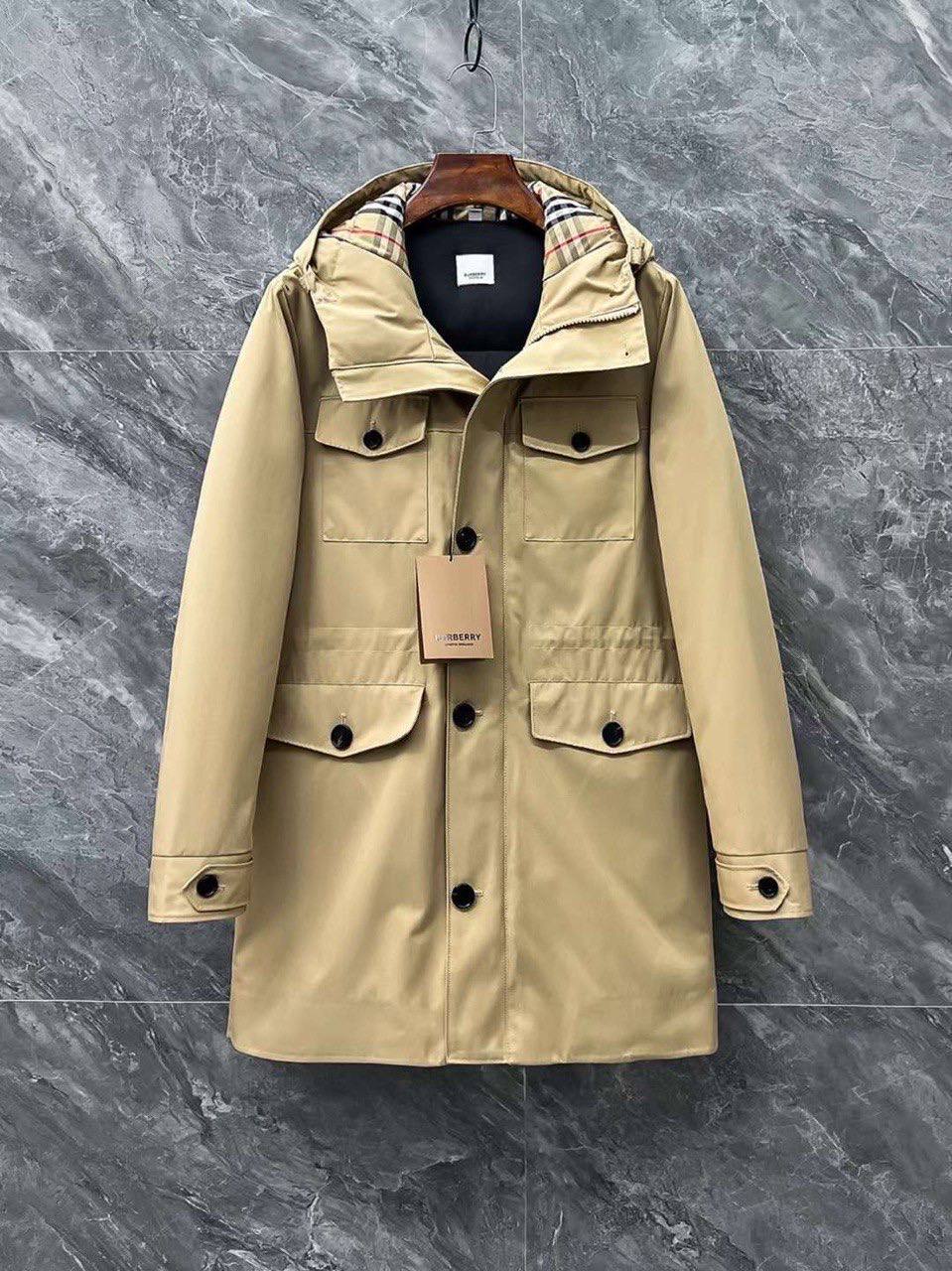 Утепленное бежевое пальто Burberry BP-23904 Утепленное бежевое пальто Burberry BP-23904