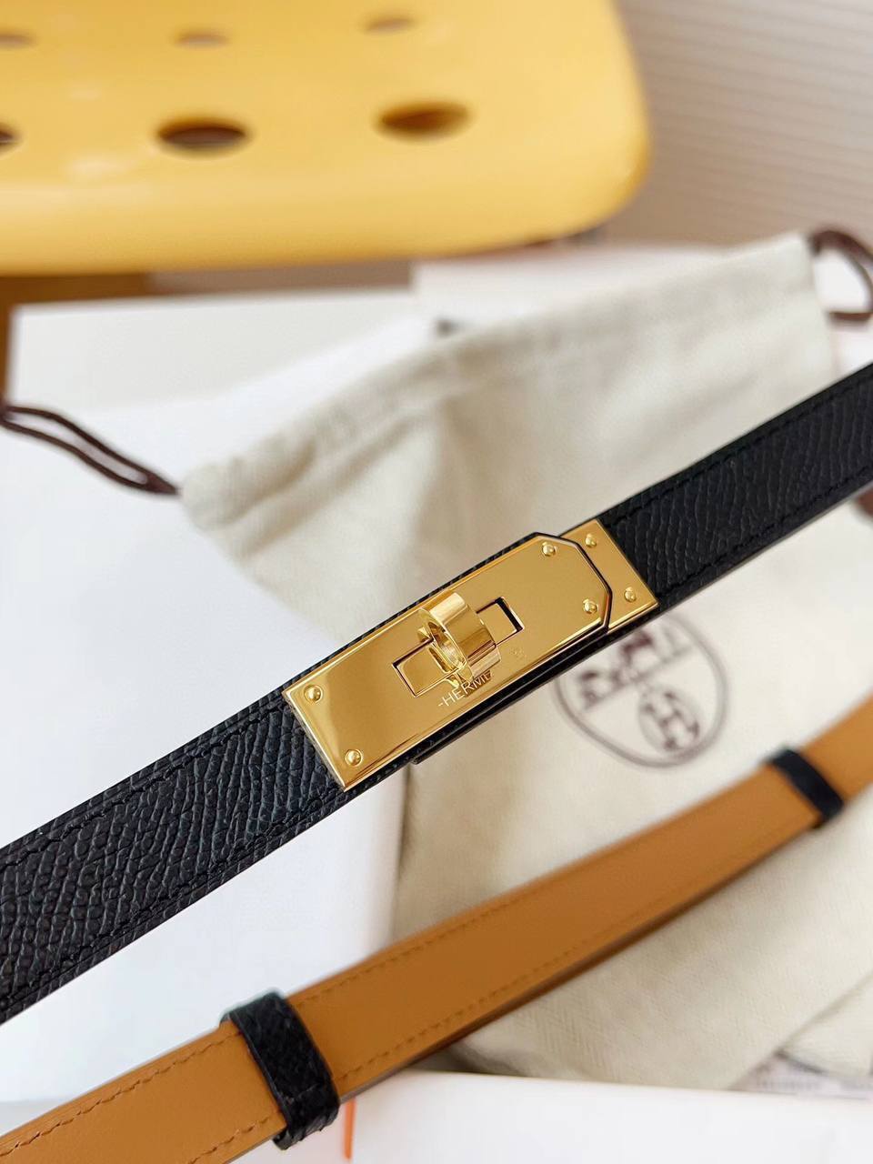 Ремень черный Kelly Hermes BP-712442 Ремень черный Kelly Hermes BP-712442