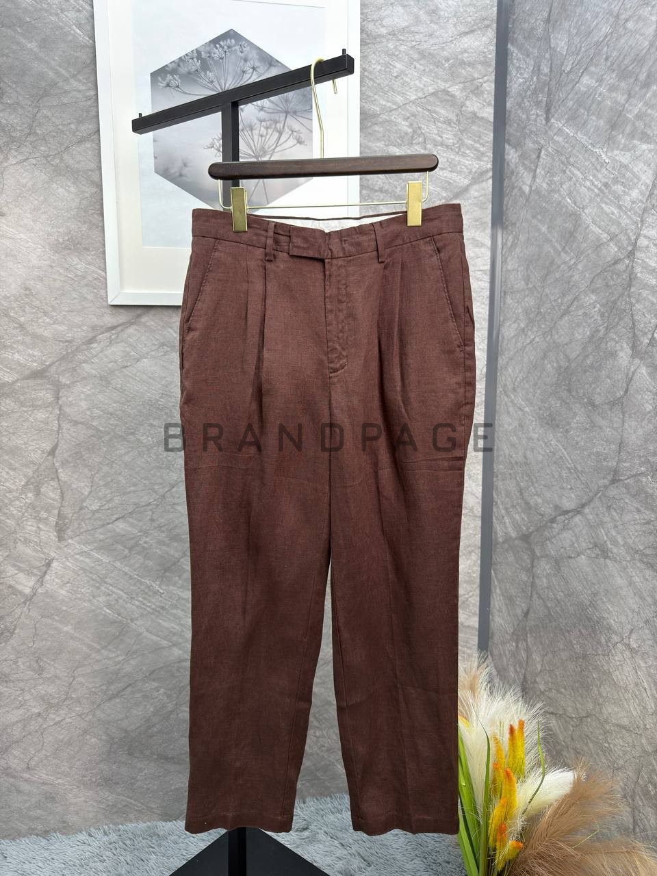 Брюки из льна Zegna BPLUX13014