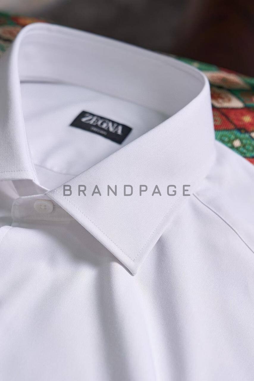 Рубашка из хлопка Zegna BPLUX5380 Рубашка из хлопка Zegna BPLUX5380